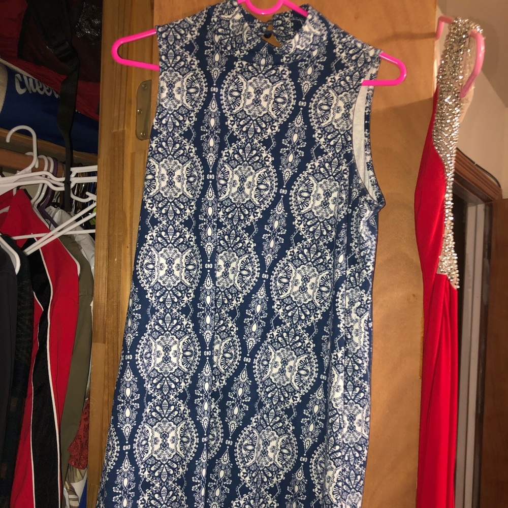 Suede Turtleneck Spring/Summer Dress